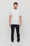 Men's White Slim Fit Crew Neck 100% Cotton 5-Pack T-Shirt - 3