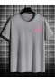 Men's Pink Dragon Printed Round Neck T-Shirt, Comfortable Short Sleeves for Summer. - 2
