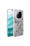 Figured Ponti Silicone Phone Case Silver Ribbon Compatible with Redmi Note 14 Pro Plus