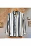 Men's Oversized Shirt Collar Linen Long Sleeve Shirt