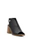 D25Ys-2915 Women's Genuine Leather Heeled Sandals Black - 2