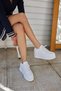 Vardy Women's White Sequin Lace-Up Wedding and Daily Use Suitable - 4