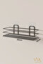 Set of 3 Black Bathroom Shelf Shampoo Holder Organizer with 4 Hooks - 4