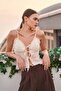 Women's Bow Detail Lace Bluz 060278 - 6