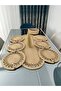 Jute,American Service Set,6 Placemats,1Bread Basket,1 Runner,Dish Mat,Ranır,Placemat Set,Lux Presentation - 3