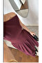 Pinterest Model Design Burgundy Pleated Long Dress - 3