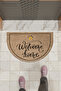   Modern Digital Doormat Brown Welcome Home Door Mat before Door