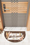Modern Digital Doormat Brown Floral Welcome Door Front Mat - 2