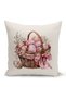 Spring Series Double Sided Digital Printed Throw Pillow Cover (Spring Easter Eastercushion Cover)