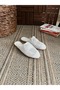 Women's Closed Front Straw Slippers Lace Knitted Dowry Daily Slippers - 4