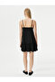 Mini Strap Dress with Flounce - 4