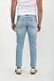 Men's Slim Fit Regular Waist Straight Cut Narrow Leg Lycra Light Blue Jean Trousers - 5