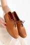 Tan Genuine Leather Women's Comfort Shoes Suitable for Daily Use - 3