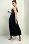 Women's Elastic Waist Pocketed Palazzo Trousers with Embroidery Detail - 4