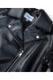 Crocodile Patterned Biker Coat - 4