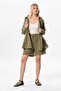 Long Sleeve Esved Women's Summer Muslin Shirt Khaki Hk