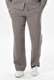 Muslin Elastic Waist Double Pocket Men's Summer Trousers Gray