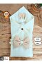 Ecru & Rabbit Ear Baby Blanket - 100% Cotton Seasonal Baby Swaddle Gift - 5