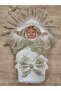 Lace Baby Girl and Boy Blanket Swaddle Swaddle Wrap Cotton Hospital Release Newborn Gift - 8