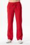 Muslin Elastic Waist Double Pocket Men's Summer Trousers Red Krmz