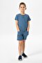 Western Pocket Detailed Summer Muslin Boys' Shorts Indigo Indg - 5