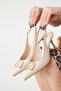 D1071 Women's Daily Orthopedic Open Back Classic Heeled Shoes - 5