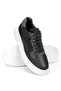 Moreno Black Men's Genuine Leather Handmade Sports Shoes - 7
