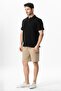 Short Sleeve Polo Neck Muslin Summer Tshirt Black Syh - 5