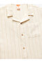 Short Sleeve Pocket Detailed Viscose Blended Cotton Shirt - 3