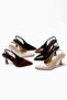 Viona Beige Patent Leather Closed-Front Heeled Women's Shoes - 4