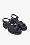 Helu Black Genuine Leather Women's Sandals - 4