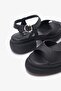 Helu Black Genuine Leather Women's Sandals - 5