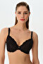 Women's Black Linda Lace Unpadded Bra