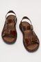 Men's Inside-Out Genuine Leather Orthopedic Summer Flexible and Very Light Casual Shoes Sandals Taba - 6