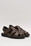 Men's Genuine Leather Summer Lightweight Casual Shoes Sandals Brown - 3