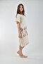 Muslin Beach Dress Kilim Pattern Round Neck 1 Piece - 5
