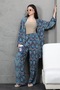 Patterned Multi Kimono Bottom-Top Set - 3