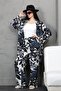 Patterned Multi Kimono Bottom-Top Set