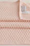 Ivory Salmon Embossed Textured Micro Fiber 100% Cotton 2 Piece Bath Towel Set 50 X 90 - 70 X 140 1115A - 5