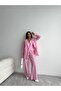 Pink Striped Linen Vest-Pants Set - 4