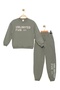 Boy's Green Tracksuit Set with Elastic Legs and Bicycle Collar - Children's Clothing - 2
