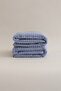 Ivory Blue Bordered Micro Fiber 100% Cotton 2-Piece Bath Towel Set 50 X 90 - 70 X 140 1106A - 3
