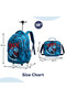18Inch Set of 5 School Bag wt Lunch Box, Water Bottle, Lunch Bag & Pencil Case - TREX Dinosaur Blue - 8