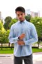 Men's Summer Oxford Cloth Long Sleeve Outdoor Shirt - 2