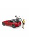 Bruder Roadster Car with Road Bike & Cyclist 03485 - 3