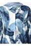 Abstract Patterned Wide-Cut Blue Tunic - - 6