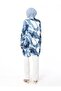 Abstract Patterned Wide-Cut Blue Tunic - - 7
