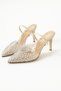 Evan Cream Transparent Pearl Detailed Women's Heeled Shoes - 4