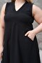 Large Size Asymmetry Cut Pocket Dress - 6