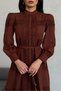 Women Brown Lace Detailed Dress Nbemp2677 - 3
